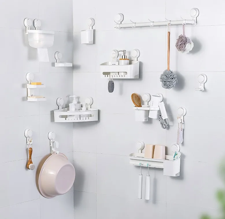 Strong Vacuum Sucker Hook No Hole For Bathroom Wall Toilet Kitchen  Stowel  Magnetic Hooks Plastic Hook