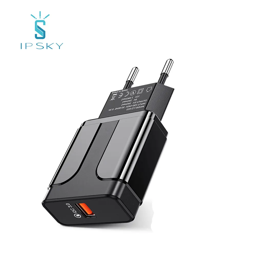 
New IPSKY universal travel quick charger adapter 18W QC3.0 Fast Charging Charger USB Type C 