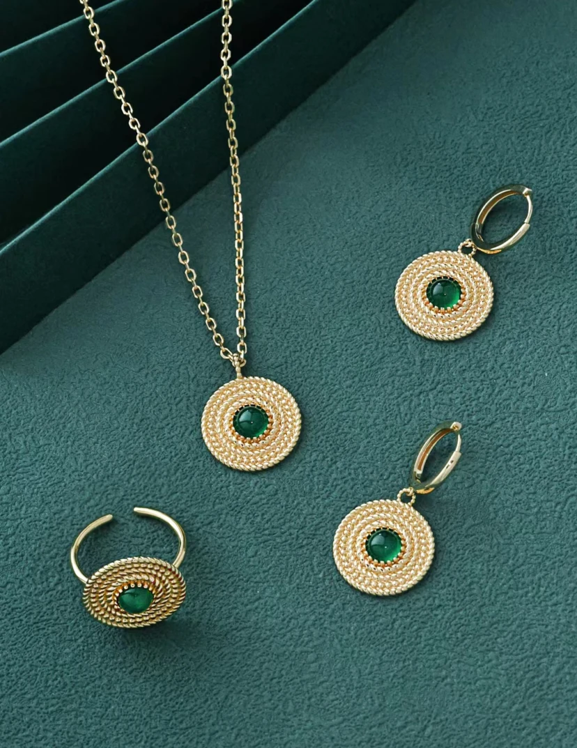 Chinese Jewelry Sterling Silver Rhodium 18K Gold Plated Locket Hetian Jade Pendant Necklace for Women