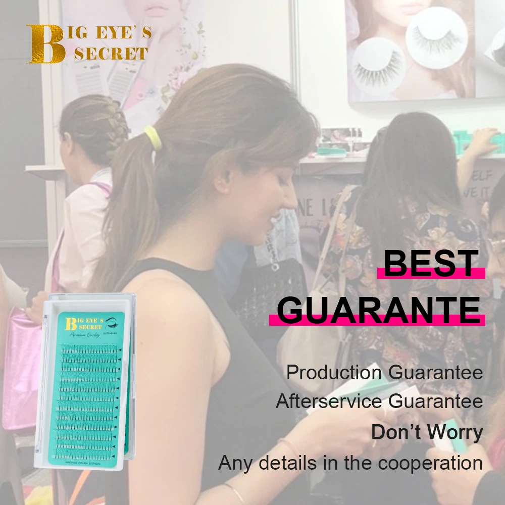 
Short Stem Russian Volume Premade Fans Private Label Eyelash Extensions 