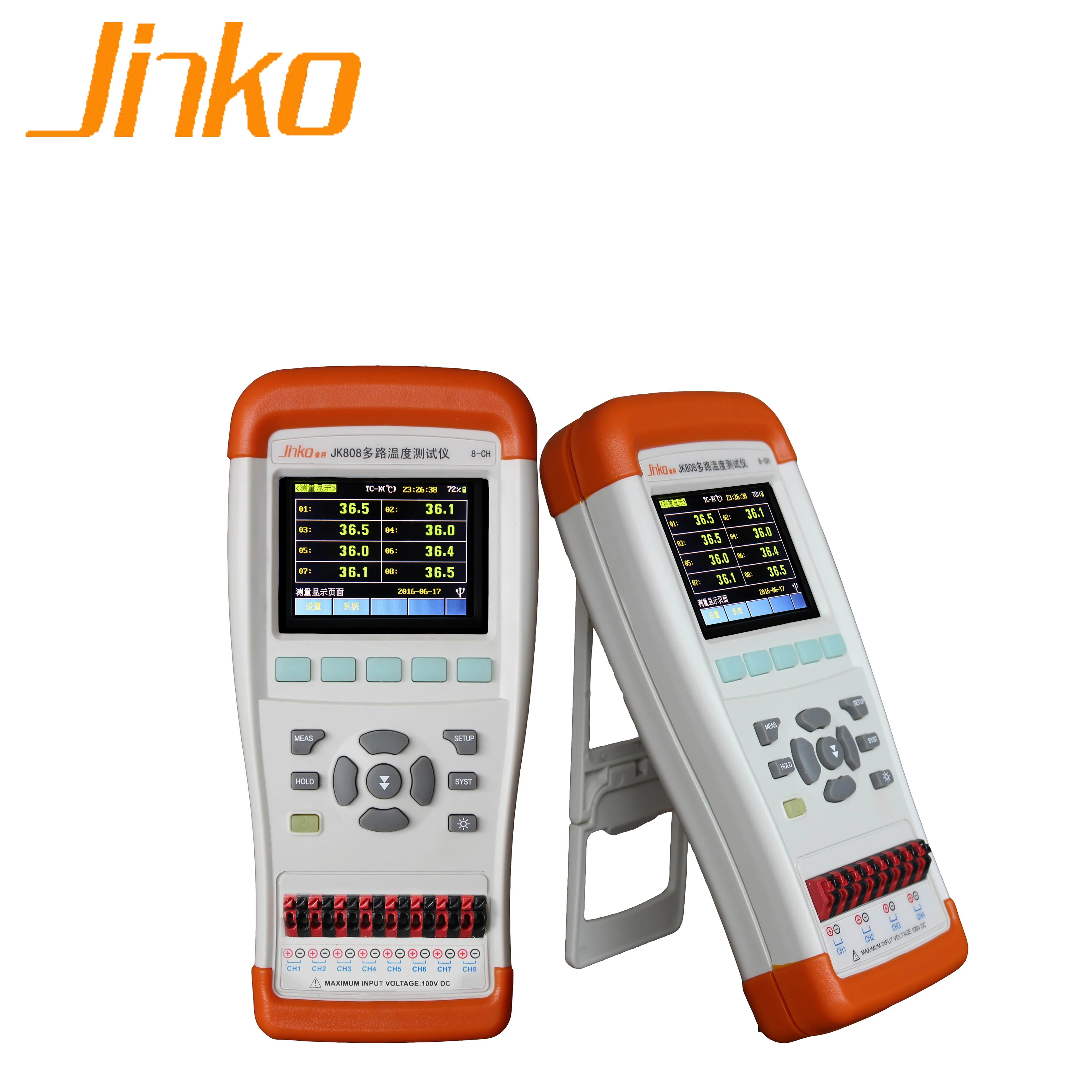 Высокоточный многоканальный рекордер температуры JK808 8 каналов ручной