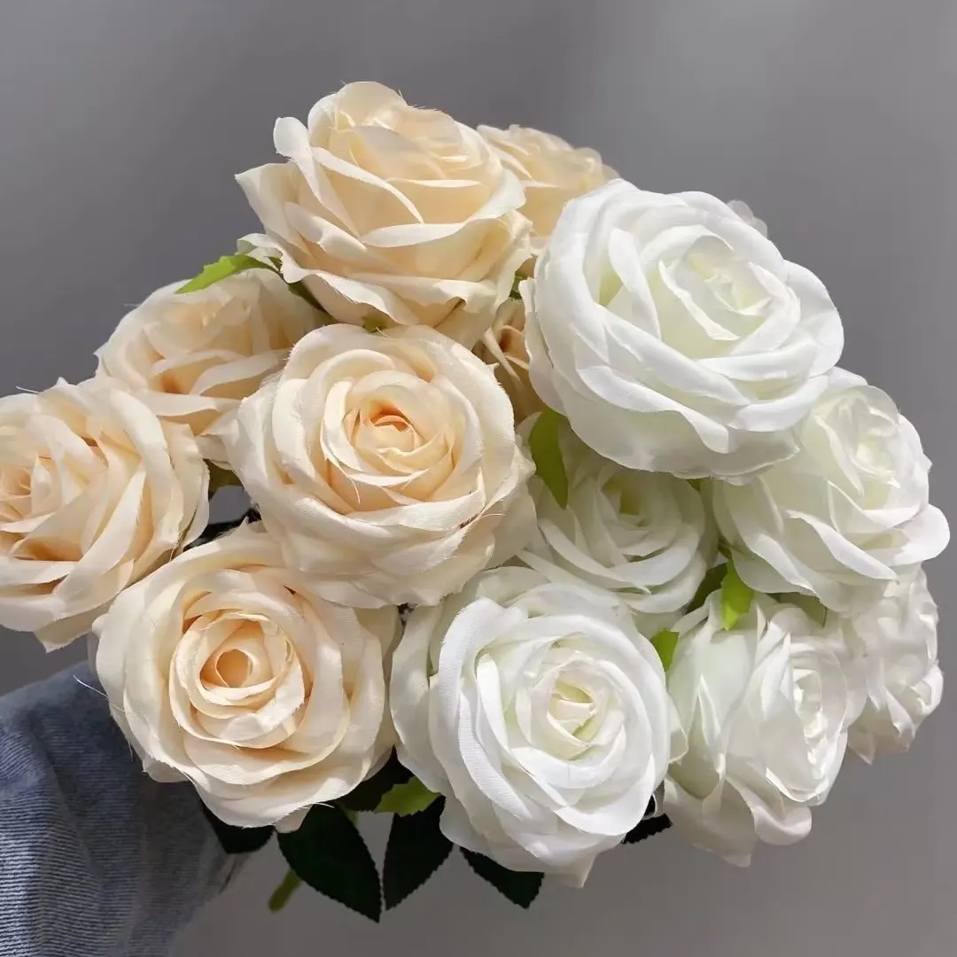 DKB Decorative Flowers Wedding Artificial Flower Rose Bouquet Wedding Supplies 5 Head Hydrangea Artificial Flowers