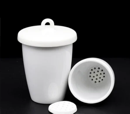 Ceramic Manufacturer 15 ml 25 ml Ceramic Filter Pot Crucible for Metallurgical Plant