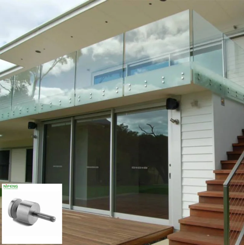 304 316 Stainless Steel Glass Clamp for Balustrade Glass Railing Staircase Railing Glass Clip Handrail