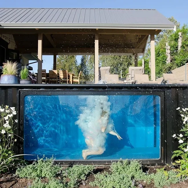 20FT prefab container summer swimming pool container outdoor