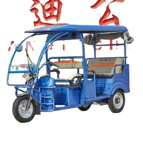 SD-010 Semi-Closed cabin mobility tricycle with steel roof adults used 3 wheel electric passenger tricycle