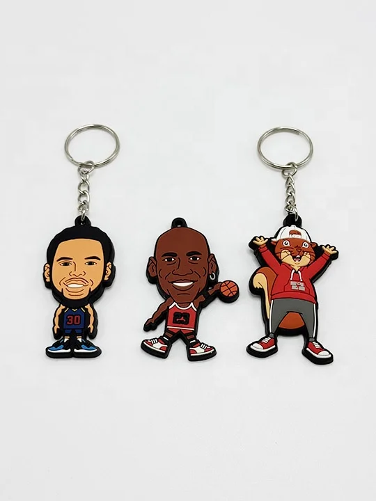 Promotional Business Gift Custom Rubber Keychains 3d Pvc Key Chains Personalized Customization Soft Rubber