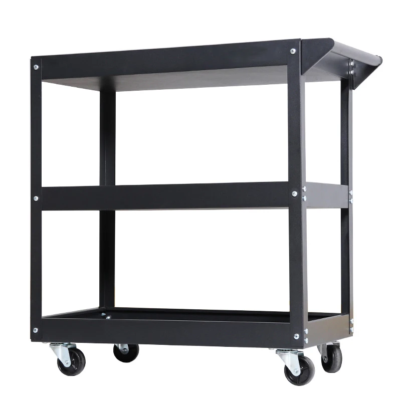 330 Lbs 3 Tier Steel Utility Tools Garage Warehouse Repair Shop Organizer Capacity Industrial Service Cart Rolling Tool Carts