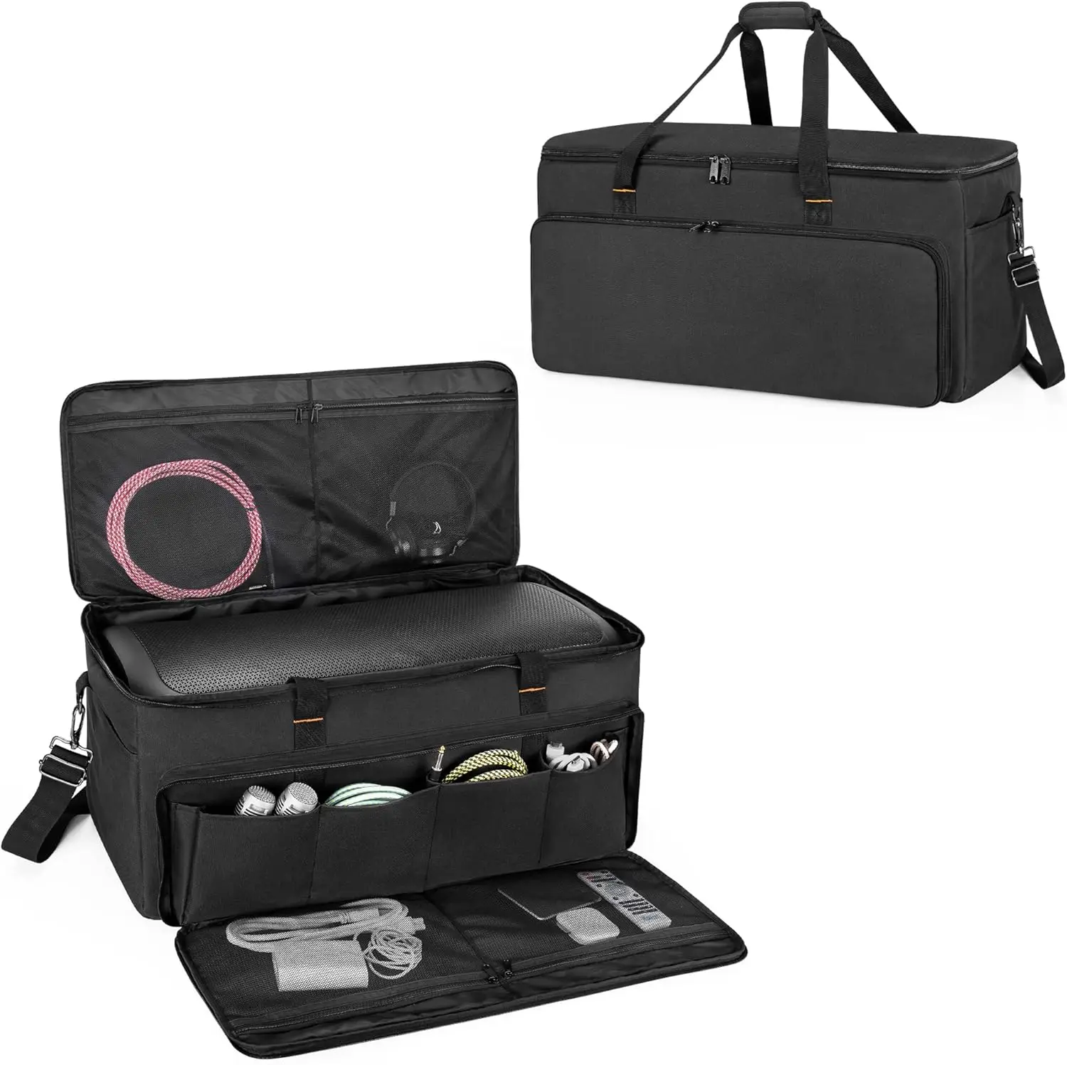 Portable Speaker Carry Tote Bag Designed with Multi Pockets Spotlight Storage Bag Heavy duty bags for speaker