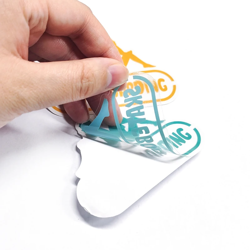 Custom Logo Printed Transparent Self Adhesive Die Cut Label Stickers for Milk Tea Drinks Cup Labels