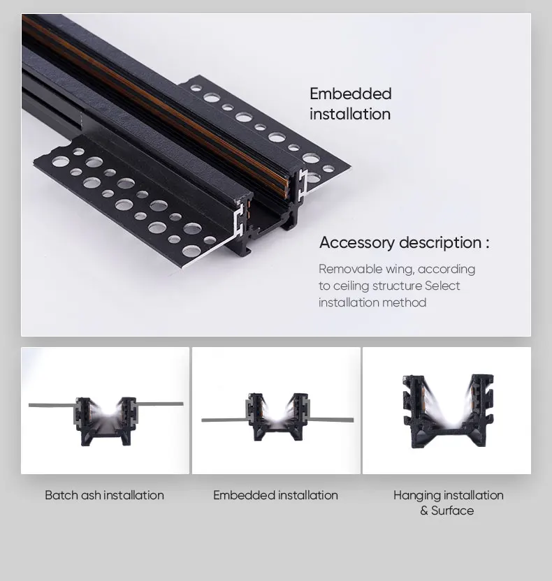 led track spot light Design LED Lamp Magnetic Rail Ceiling linear track light Spot Rail Spotlight led linear track light