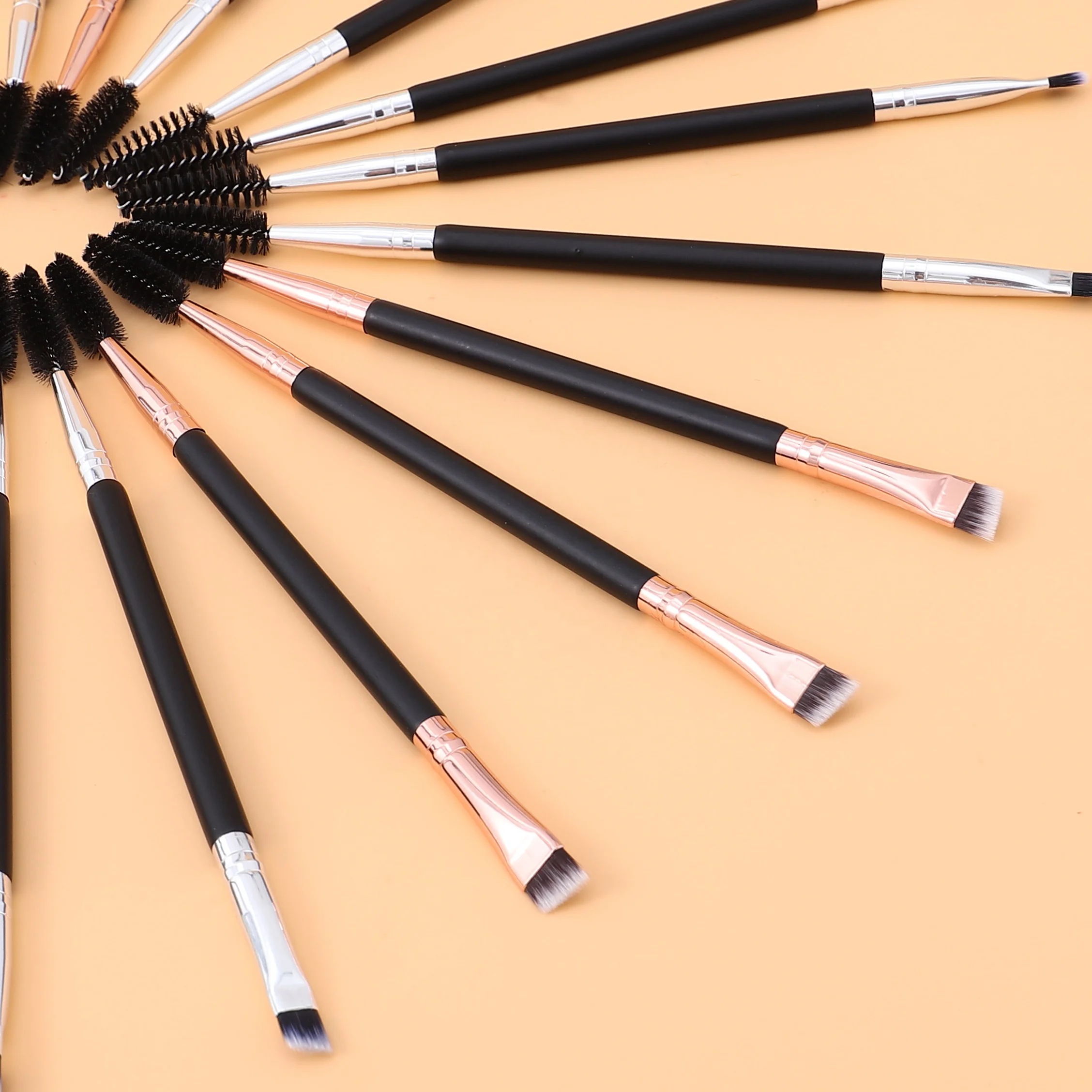 Newest Product High Pigment Double Ended 2 In 1 Wholesale Private Label Eyebrow Brush