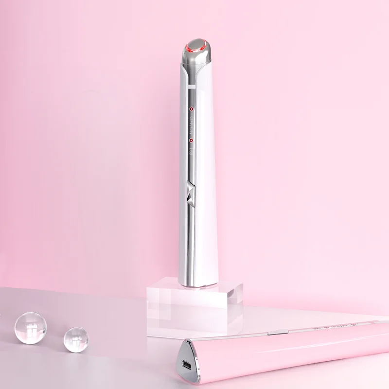 45 Heated Eye Massager Wand Pen with Cold Compress function and Vibration for Eye Bags ems led red blue eye beauty