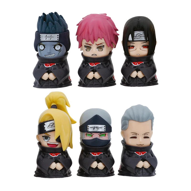 6 видов стилей фигурки из ПВХ 8 см Hokage Akatsuki Uchiha Itachi Sasori Orochimaru Zetsu Obito
