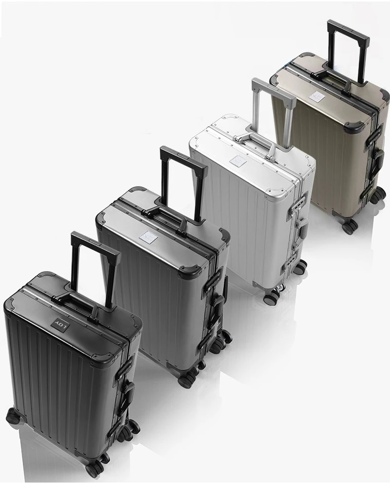 YX13005 High Quality Rigid Suitcase 20 Inch Aluminum Magnesium Alloy Trolley Luggage Cool Life Travel Bag Dental Suitcase