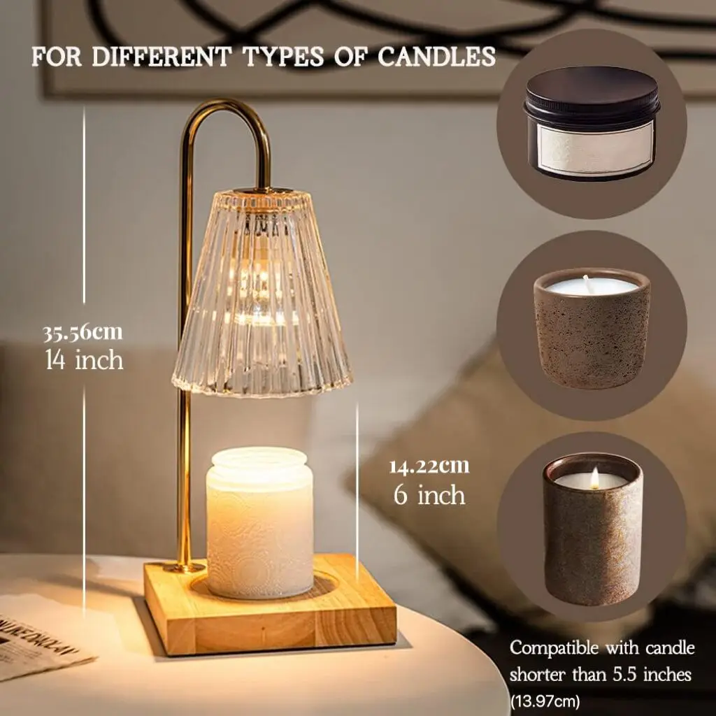 Hot Selling Artistic Sense Metal Disk Candle ROHS Warmer Control Dimming LED Candlestick Table Lamp for Outing Mate