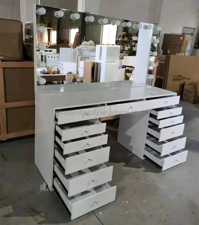 Beauty Salon Furniture Hairdressing Mirror Used Hair Saloon Equipment Mirror Station Makeup Mirror