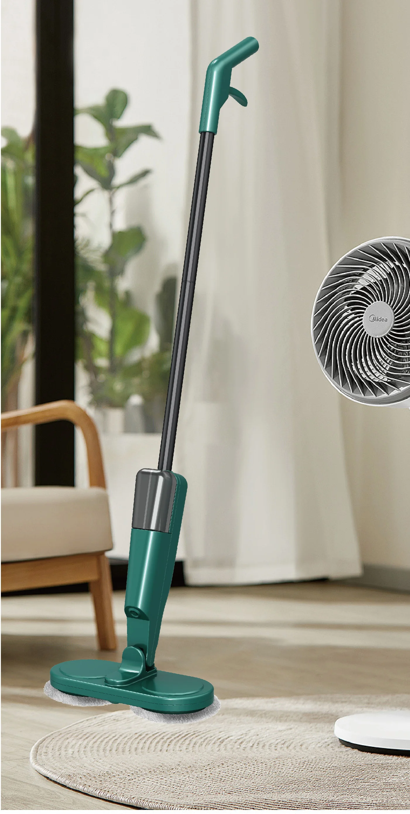 Новая Беспроводная электрическая двухколесная вращающаяся подметальная мойка встроенная умная бытовая швабра для мытья с коробкой воды