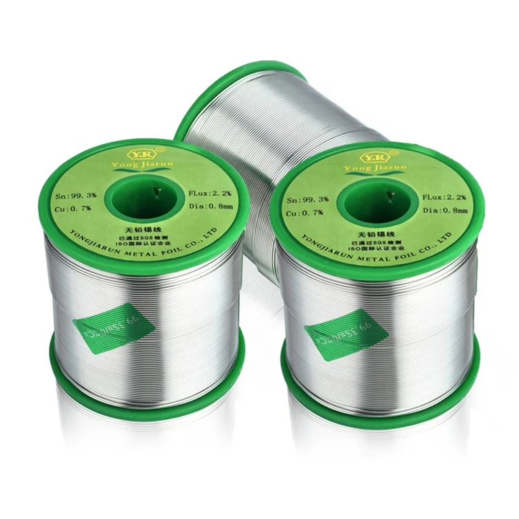 
 Безопасная для окружающей среды электронная пайка высокой чистоты Sn99.3Cu0.7 без свинца Оловянная проволока 500 г  