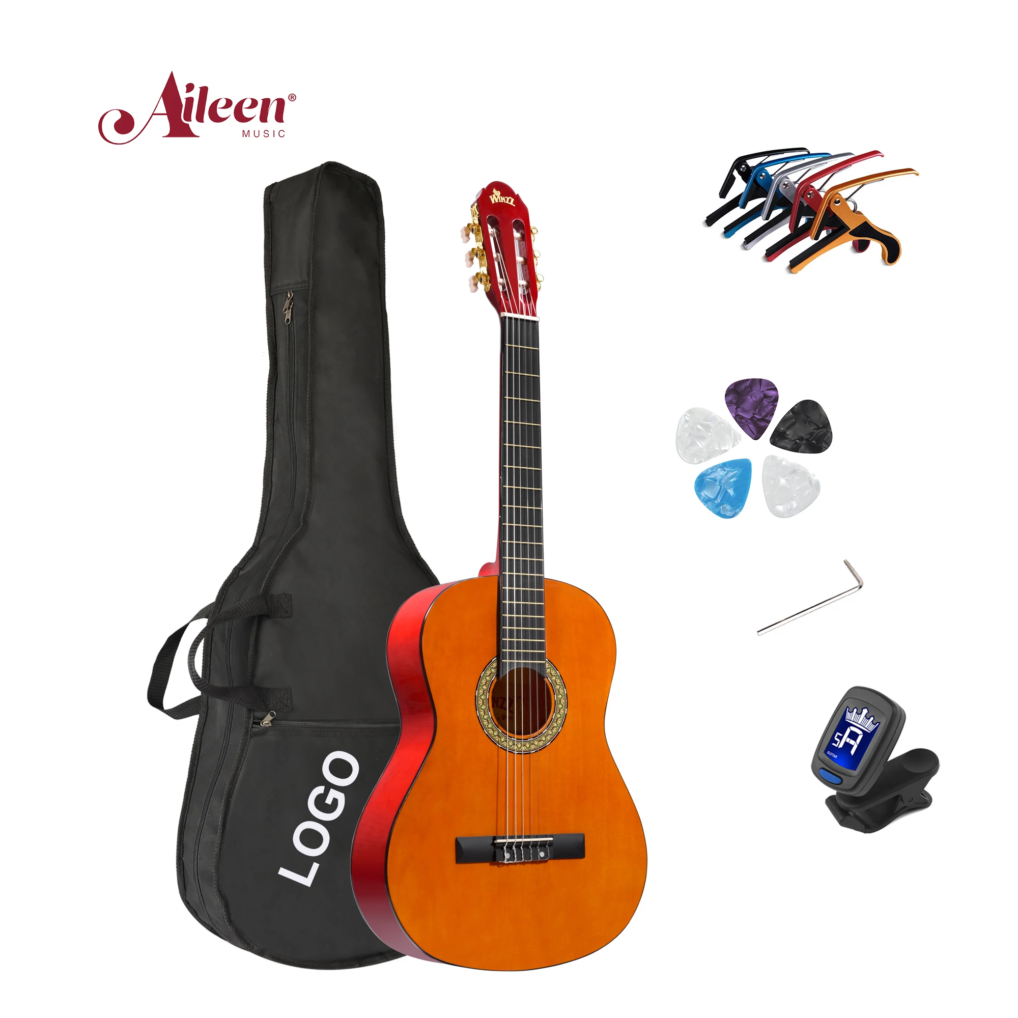 4/4 Size Guitar Classical Balcks 39inch Classical Guitar Handmade Manuel Aceres (AC851)