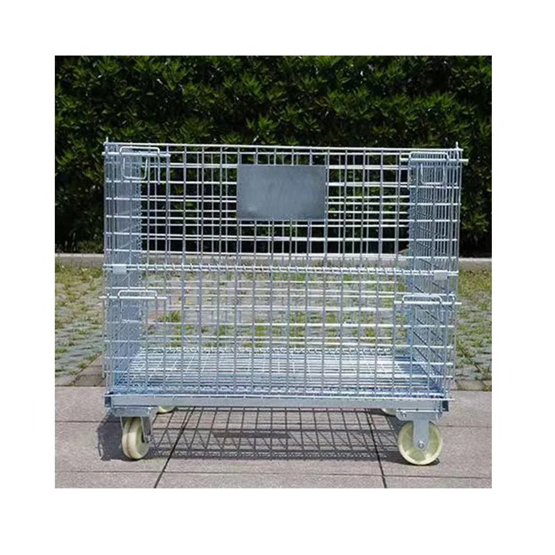 Заказной сварной ящик из проволочной сетки, промышленный стальной металлический складной проволочный контейнер