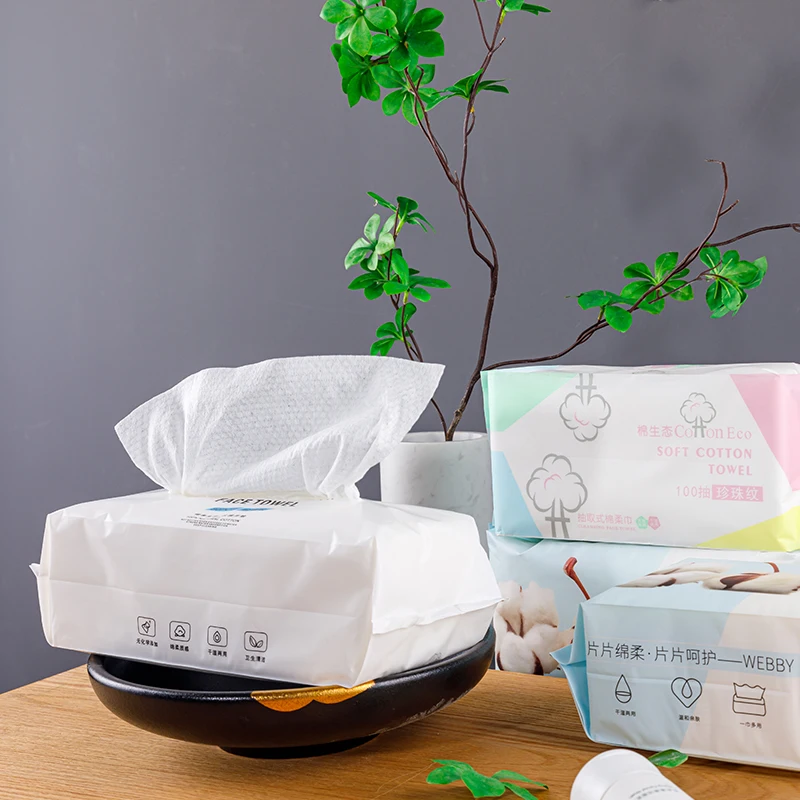 
Extractable disposable face cleaning towel cotton soft beautiful dry fast towes factory direct supply 