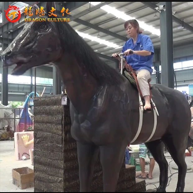 2022 high quality  exquisite vivid handmade riding horse statue Animatronic animal robot for zoo