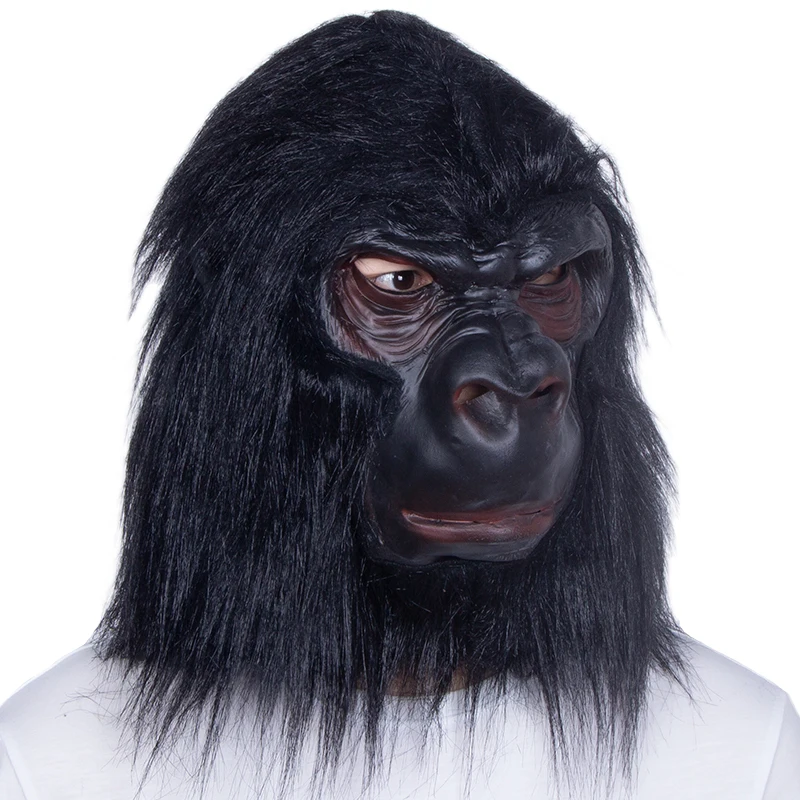 Halloween Latex Gorilla Mask Adult Full Face Funny Animal Mask Monkey Halloween Party Cosplay Props