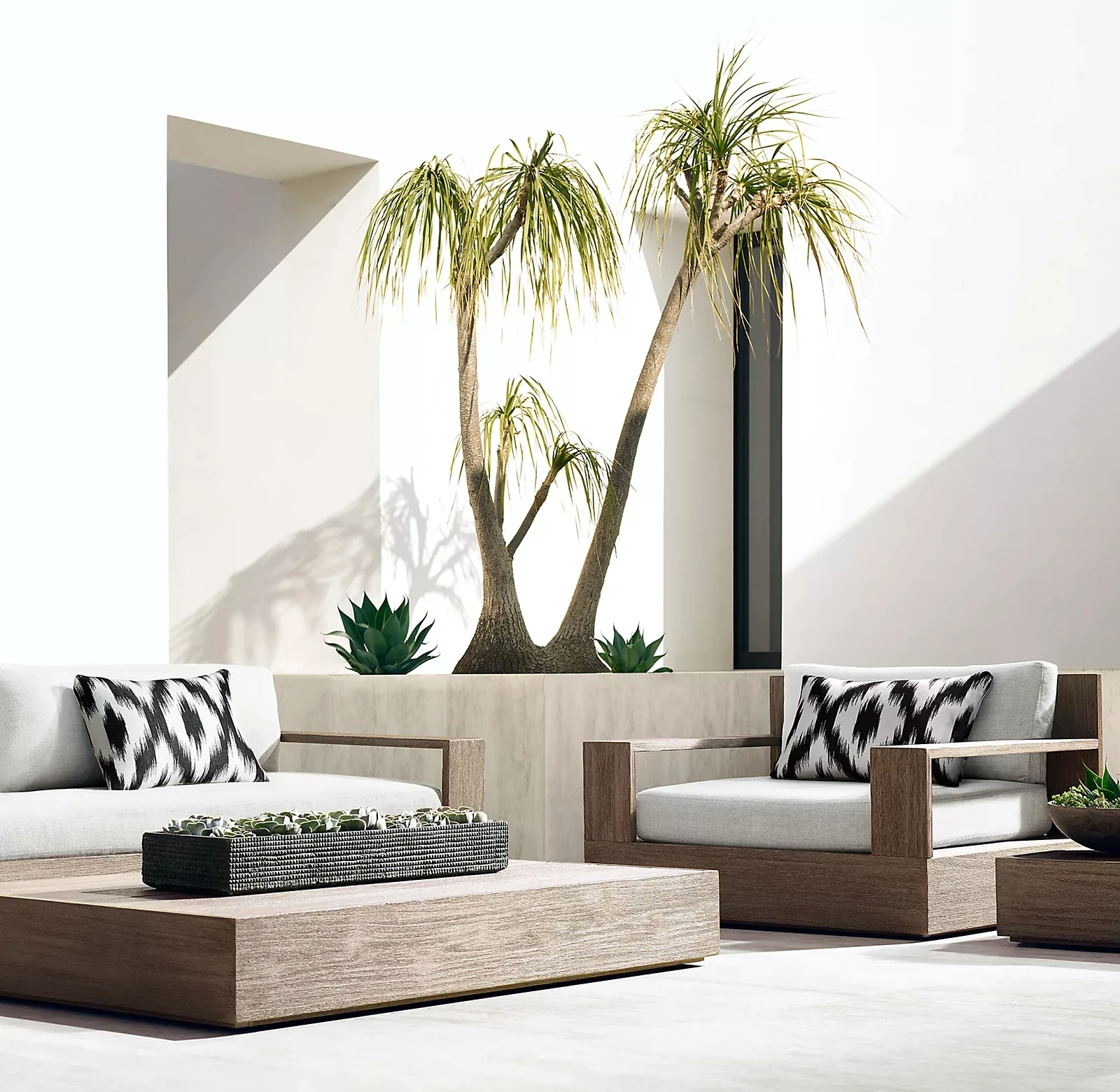 Outdoor garden furniture teak coffee table marbella teak rectangular coffee table