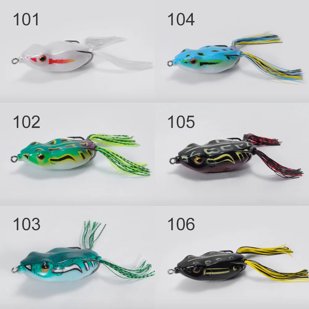 Noeby Topwater Silicone Soft Rubber Walking Frog Lure Toad Snakehead Hollow Body Soft Baits Wobblers Artificial Insect Soft Lure