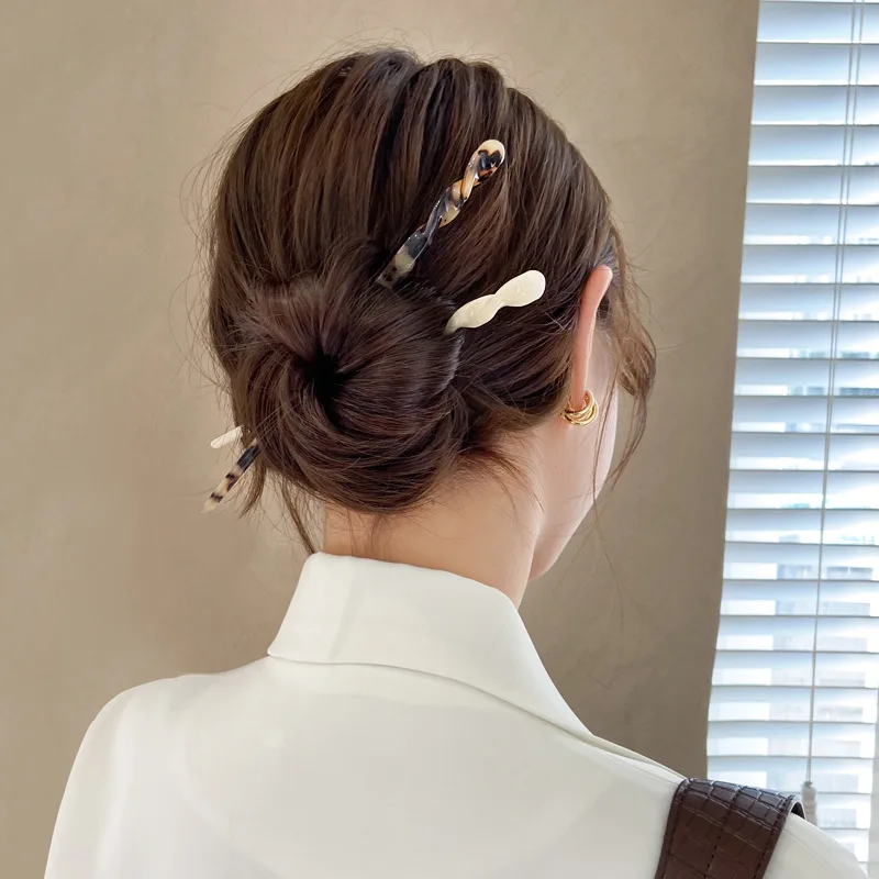 BELLEWORLD Factory Customized Chinese style Classic elegant antler branch acetic acid hair sticks acetate hair forks