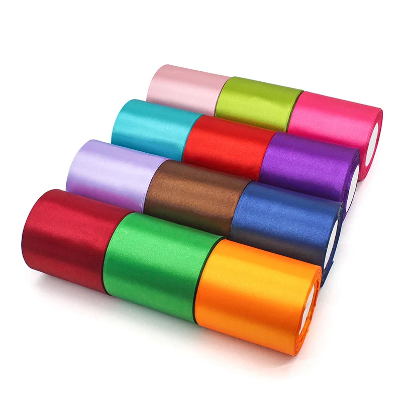 wholesale 10cm slit edge polyester satin ribbon roll for Graduation Sash
