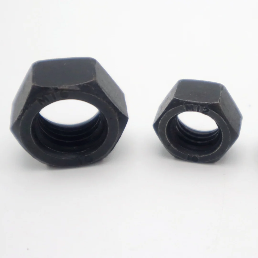 HEX NUT  black oxide hot dip galvanizing  zinc plated grade 4  8  10  12