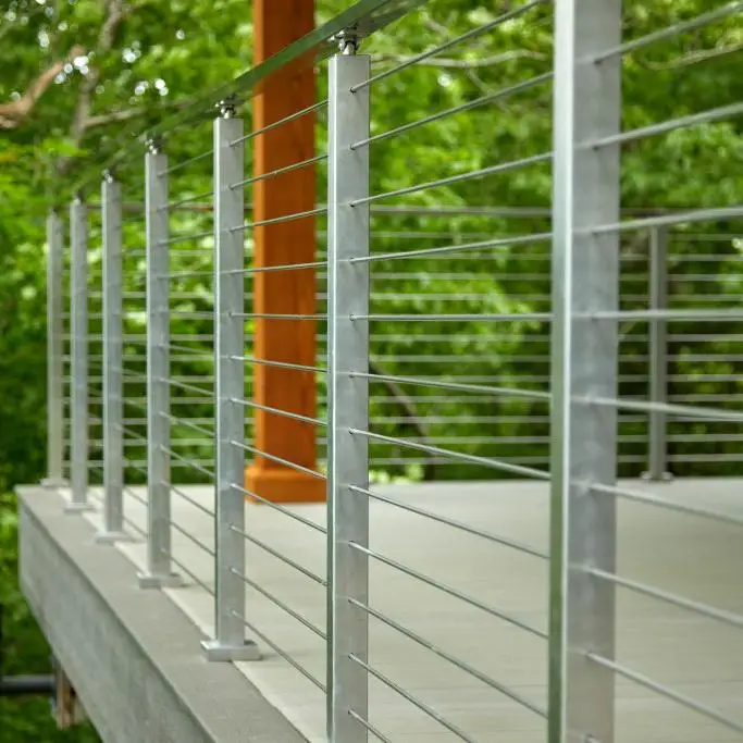 ST Balustrade Manufacturer Outdoor Stainless Steel Rod Railing with 8mm solid rod Accepted Customization for America