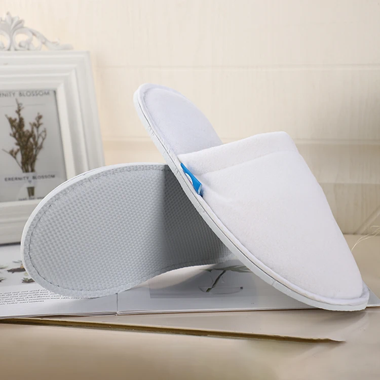 Дешевые одноразовые шлепанцы с закрытым носком, белые шлепанцы Eva на подошве для спа-отелей