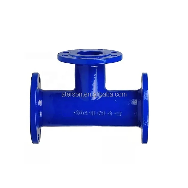 ISO2531 En545 En598 Fusion Bonded Epoxy Powder Coating All Flange Tee Ductile Iron Pipe Fitting