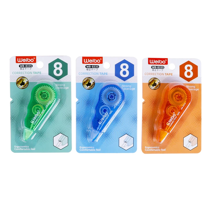 weibo Kawaii Cute Decorative Colorful Correction Tape White Out Set 3 In 1Set Refill Stationery Test Good Correction Tape