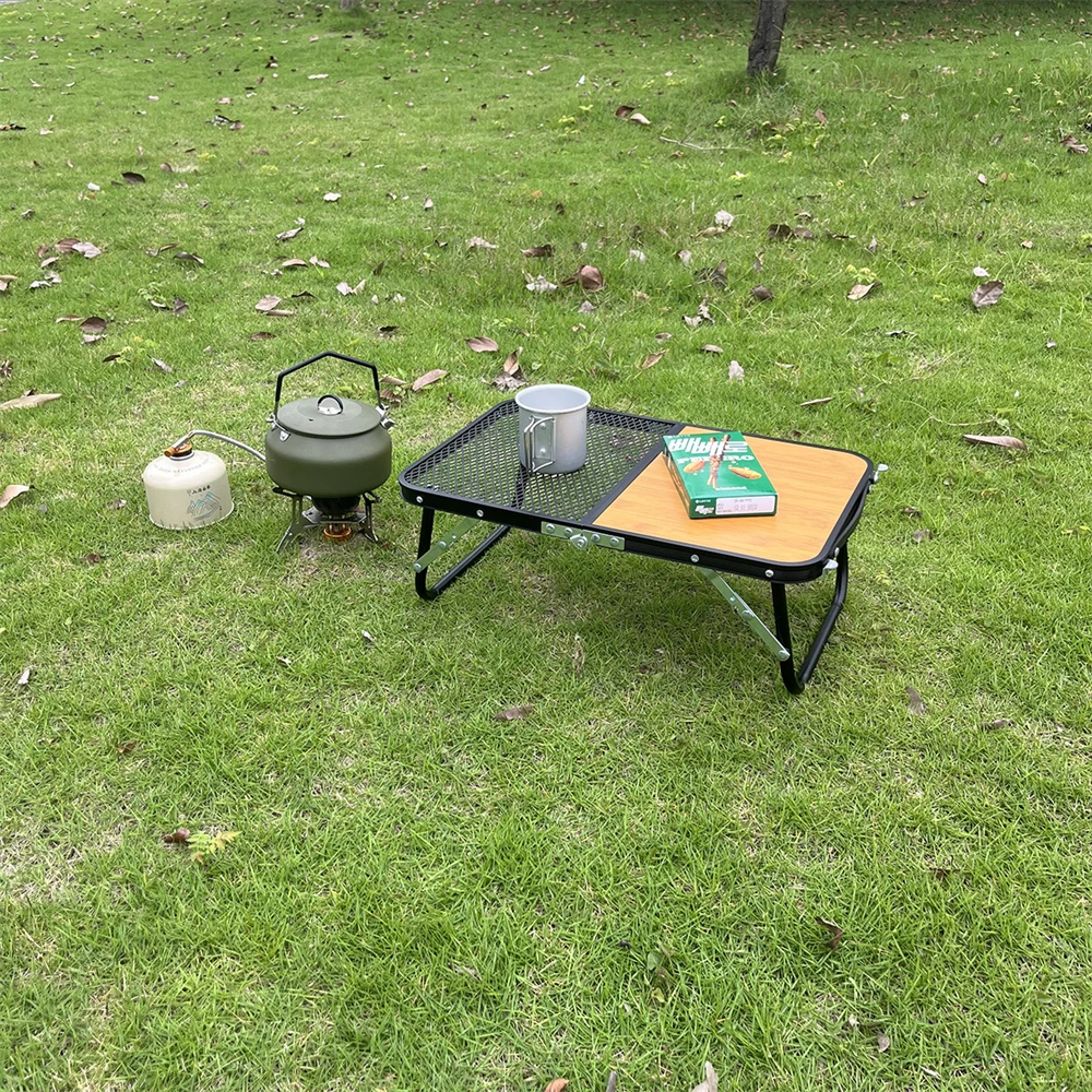 New Half Net Bbq Picnic Suitcase Korea Wood Grill Portable Small Camp Stove Igt Outdoor Folding Camping Table