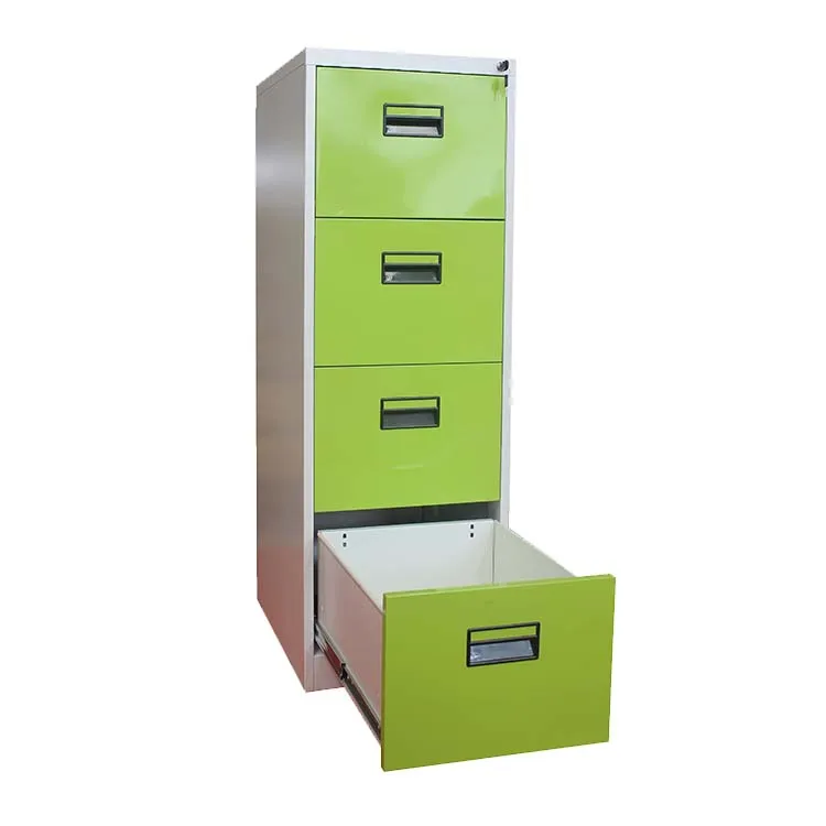 Hot Sale Legal Size Funky Metal 4 Drawer Vertical Plastic Handle Locking Lateral Filing Cabinet