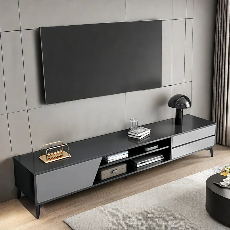 Special shape Living Room Furniture Flat Packing Melamine Chipboard Wood TV Stand Table