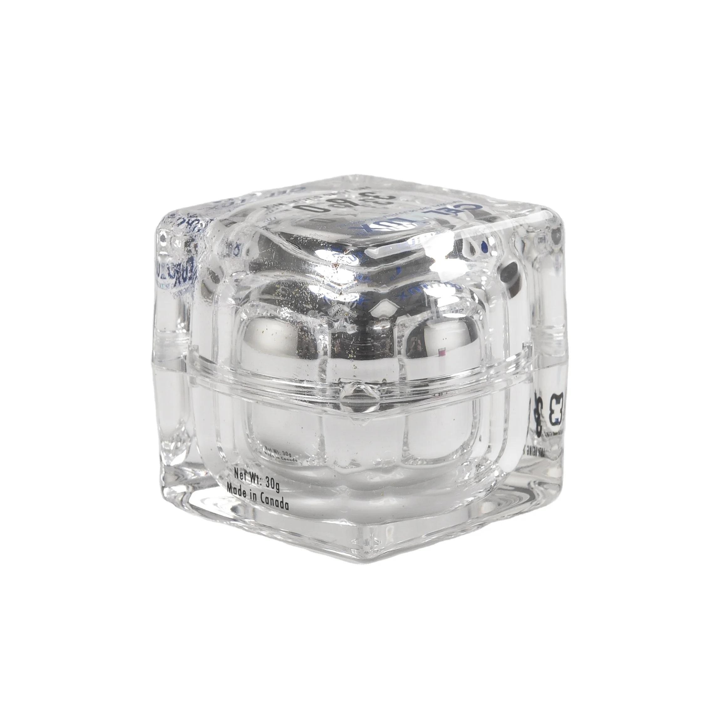 Premium luxury square color cosmetic jar plastic frost cream cans