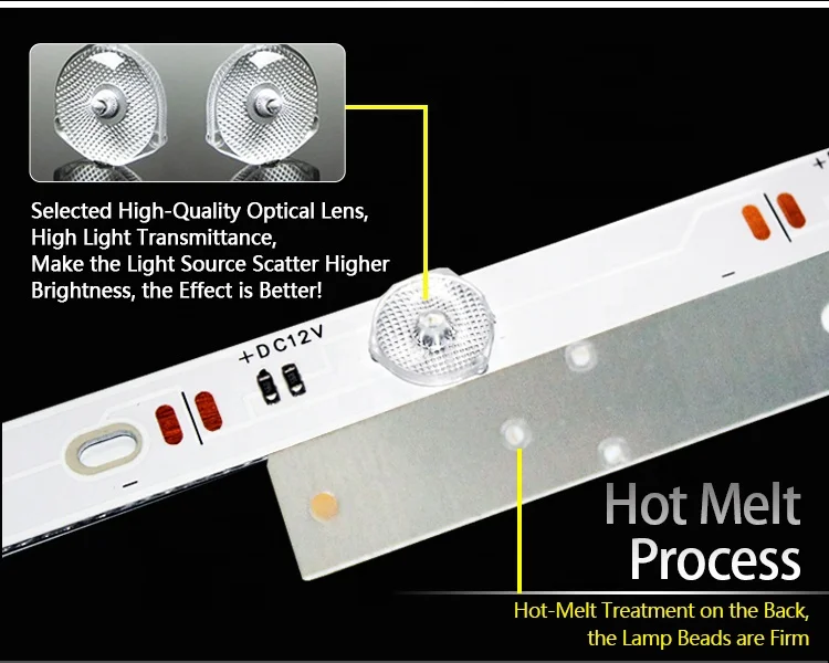 3030 LED Bar Hard Strip Diffuse Reflection led lattice light 12V for ultra-thin light box TV Backlight Strips