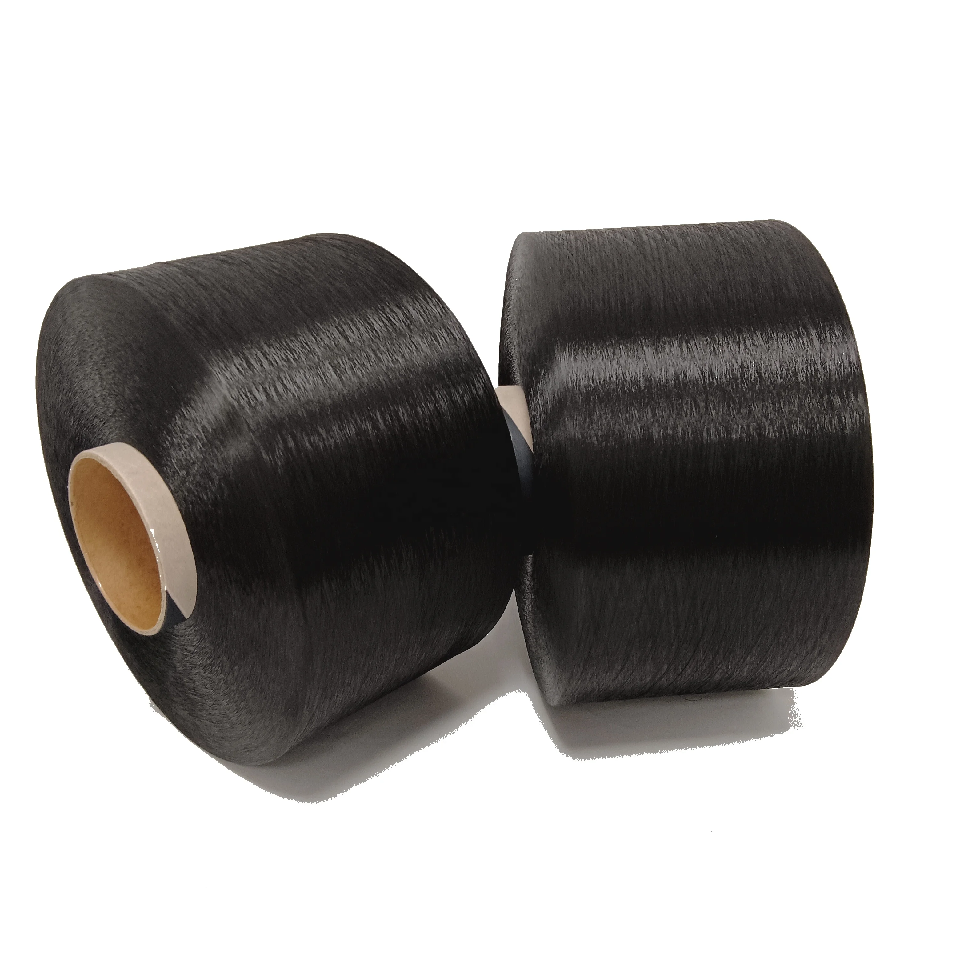 Factory Wholesale Sylon coarse denier carbon black conductive yarn polyester base partial replace carbon fiber 300D  600D  900D