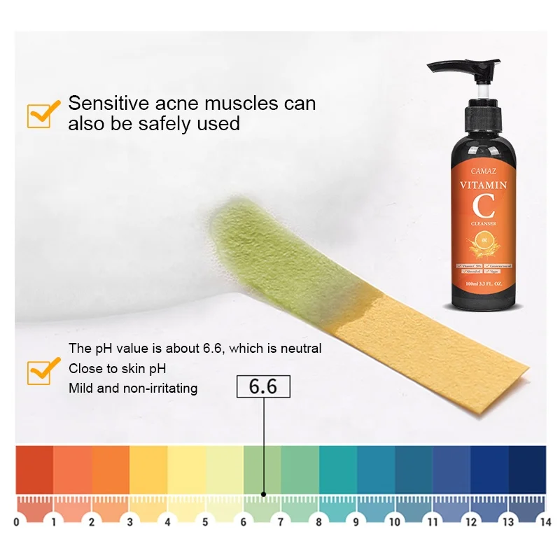 OEM Natural Organic Wash Foam Deeply Clean Facial Cleanser Brightening Face Skin Orange Smell For Women