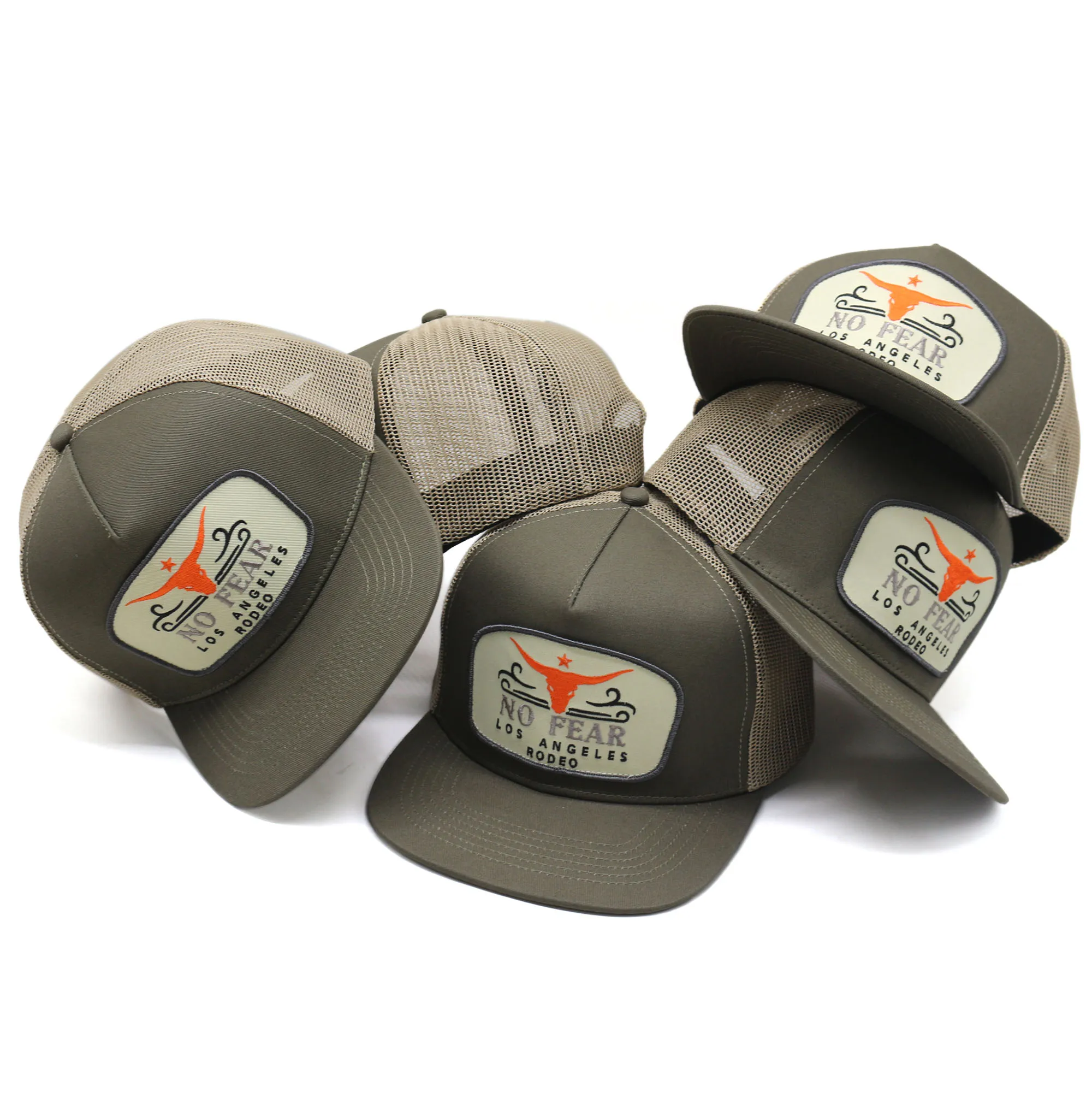 Factory custom popular design embroidered patch 5 panel hat flat brim mesh snapback hat