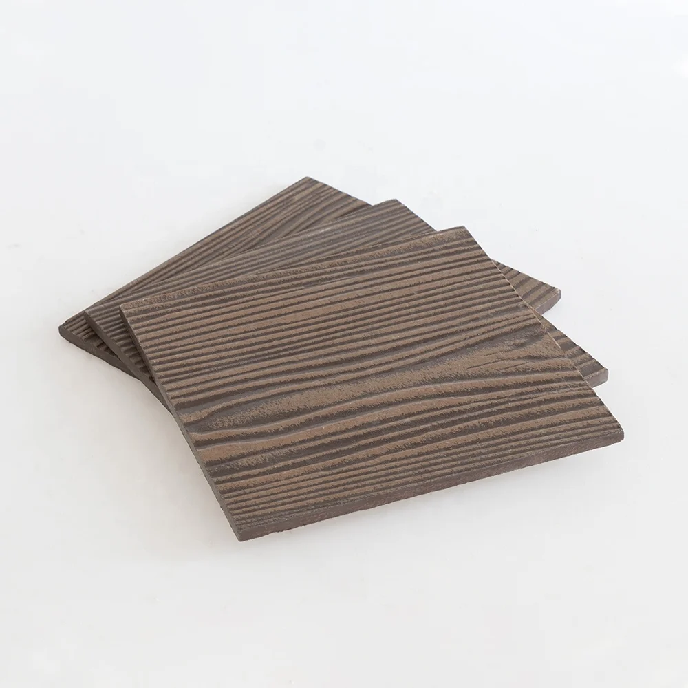 Laminas de fibrocemento efecto madera; wood grain fiber cement board siding for villa