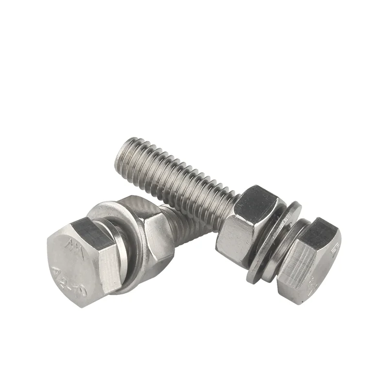 M6 M8 M10 Custom Stainless Steel Hexagon Ss 304 Nut and Bolts Sets Hex Head Bolt and Nut Manufacturers Hardware Fastener