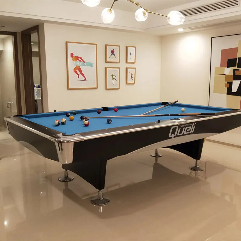 Manufacturer Direct Sales Modern Style American Nine Ball Billiards Table for Family Entertainment with Pool Cue Accessories