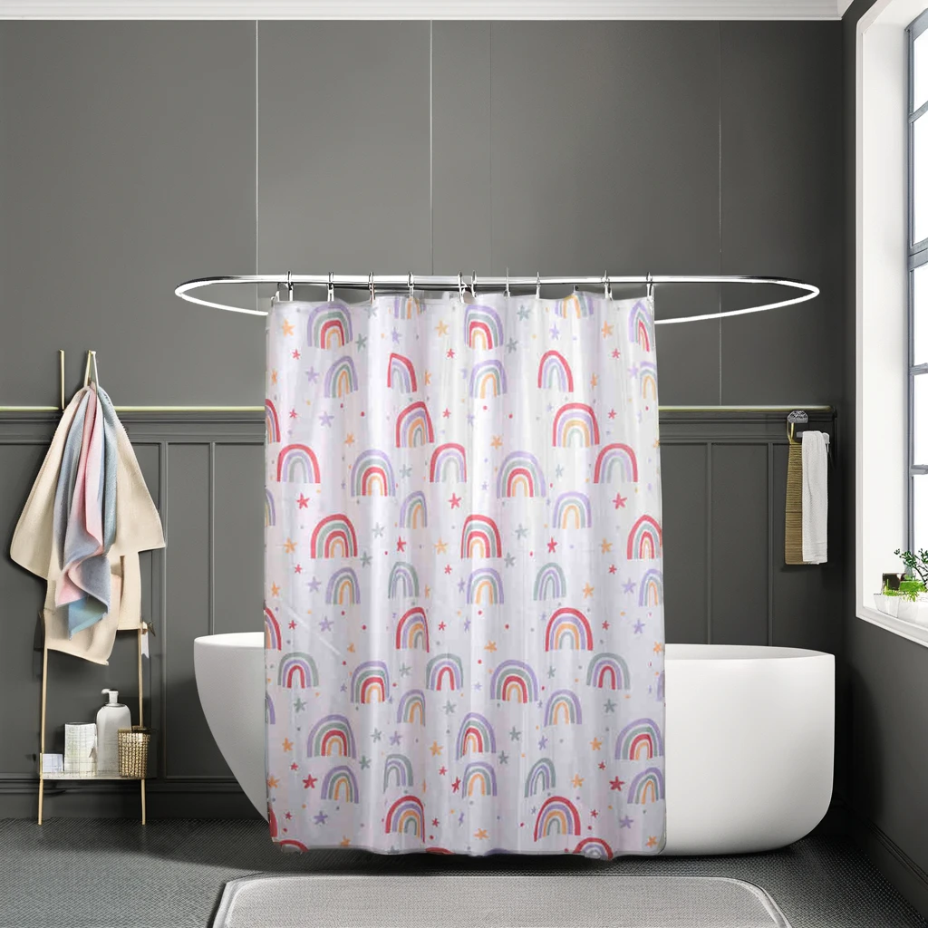 Custom 72x84 Polyester Waterproof Shower Curtain Set Classy Bath Curtains for Bathroom Use
