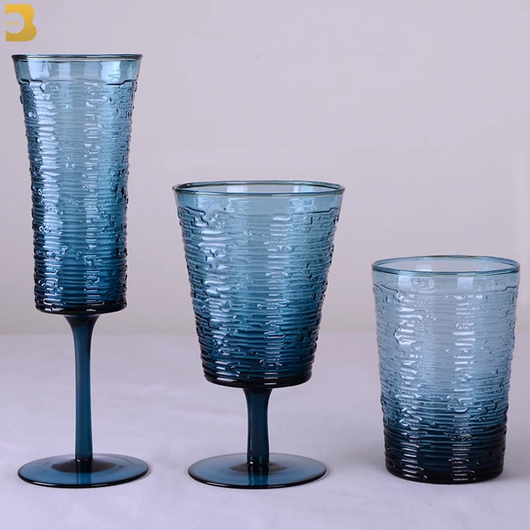 tableware guangzhou blue wine tasting glasses